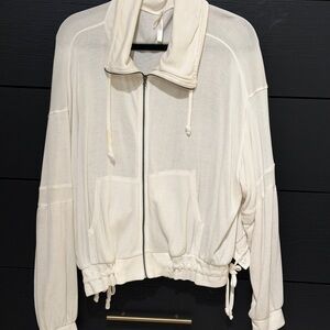 FP Movement by Free People Cream Bomber Jacket